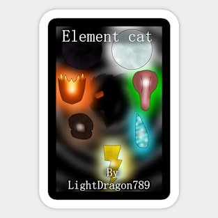 Element cat cover. Sticker